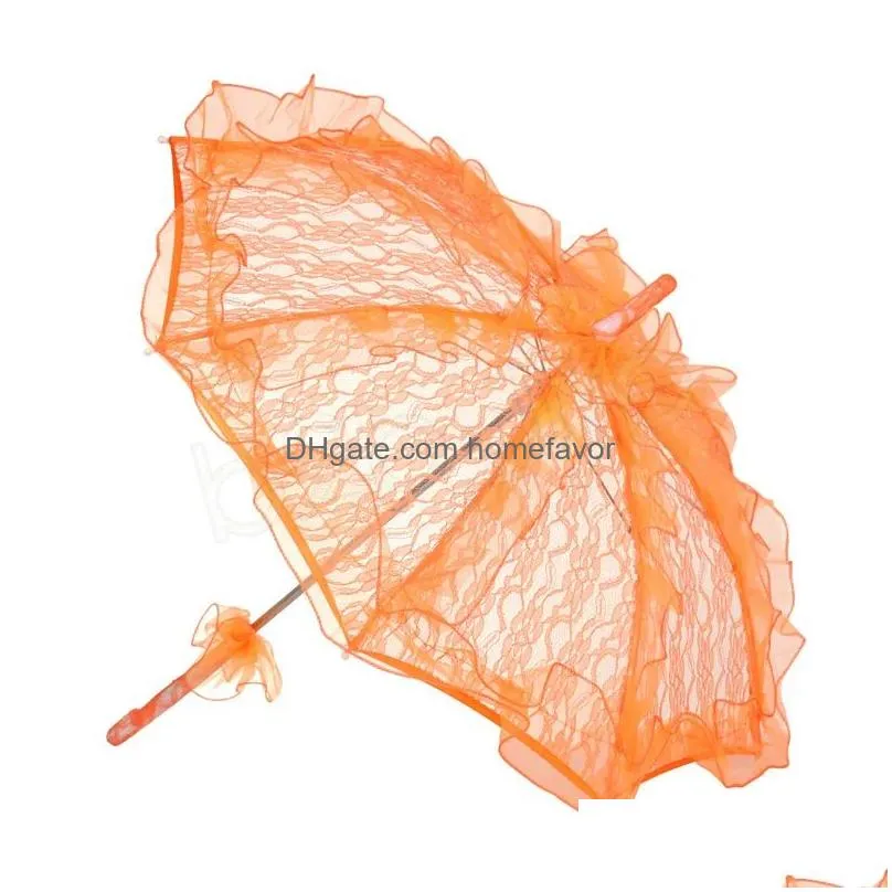 fashion bridal lace umbrella 11colors elegant wedding parasol lace craft umbrella for show party decoration p o props umbrellas