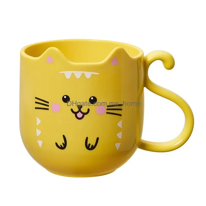 cute cat mouthwash cup toothbrush cup cartoon thickened washing cup family travel