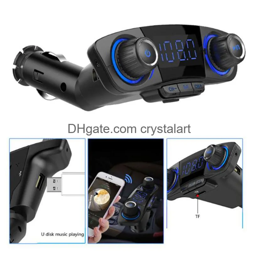 Bt06 Car Mp3 Player Bluetooth 4.0 U Disk Tf Card Black Mobile Phone Hands Fm Transmitter For Vehicle