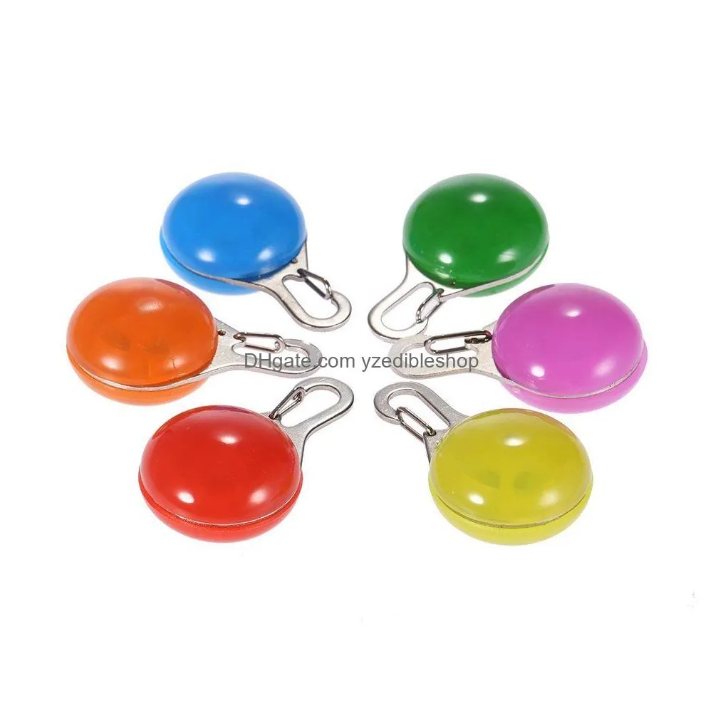 dog collars multi colors led pet pendant colorful light flashing luminous collar supplies glow safety tag3606961