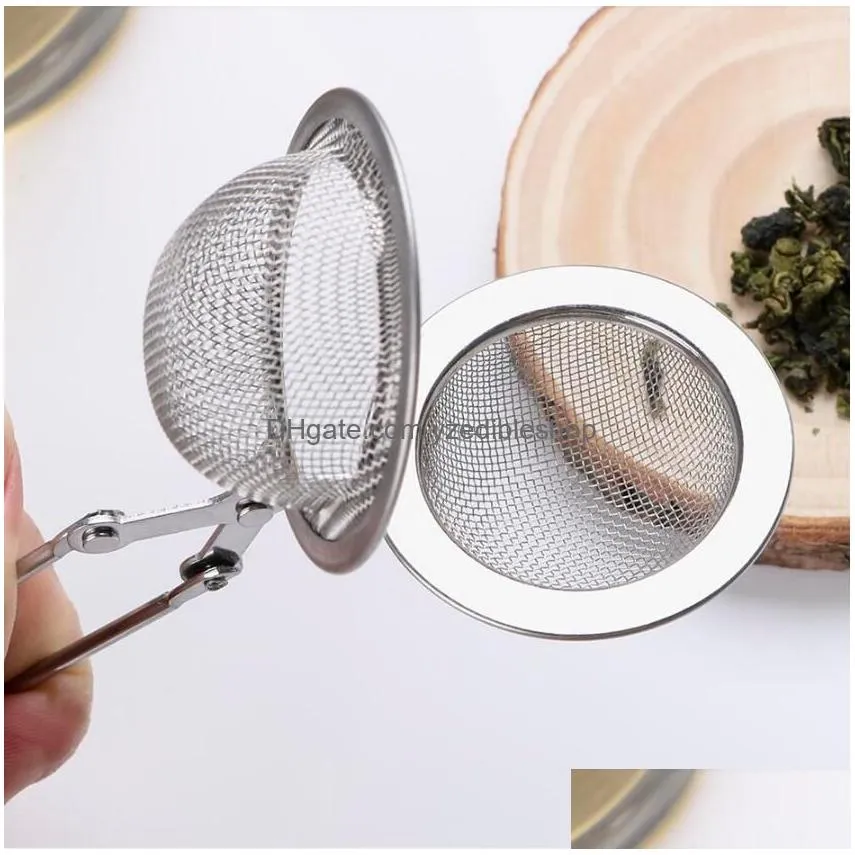 infuser 304 stainless steel sphere mesh strainer coffee herb spice filter diffuser handle ball top quality6687782