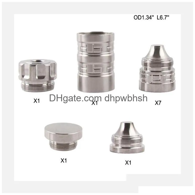 6.7l 1.34od titanium modular screw kits 1.1875x24tpi thread cup 1/2x28 5/8-24 end cap 1-3/16x24 qt154a qt154b