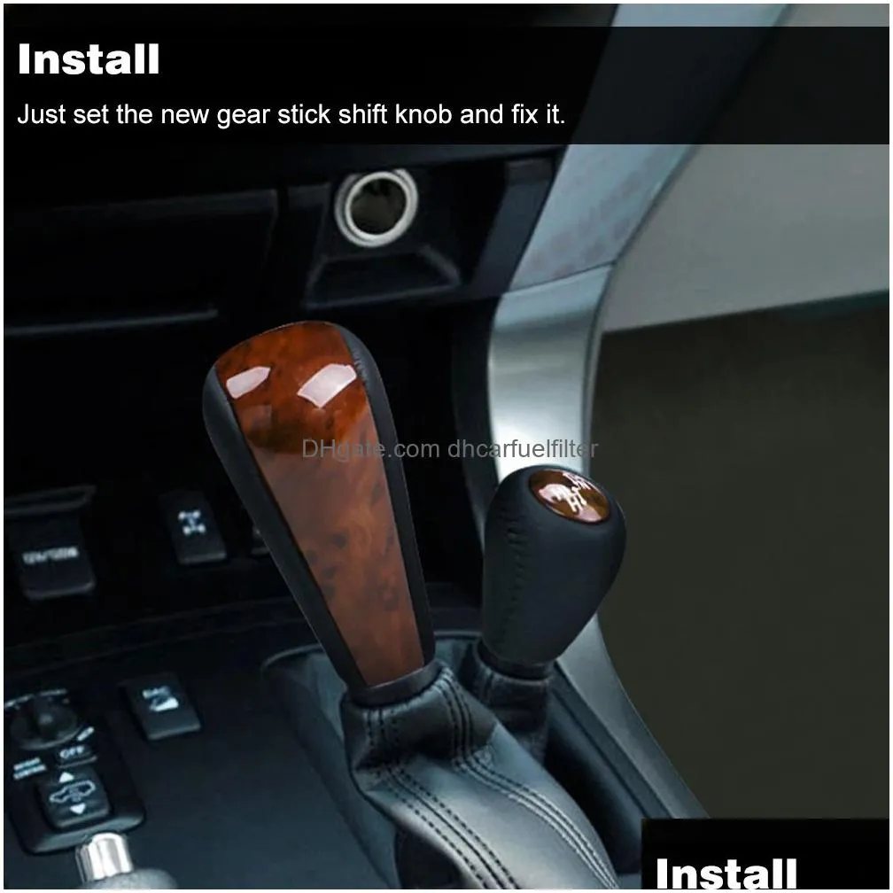 car automatic stick gear shift knob lever shifter head for  prado 120 2003 2004 2005 2006 2007 2008 2009 with holes pqy-gsk71