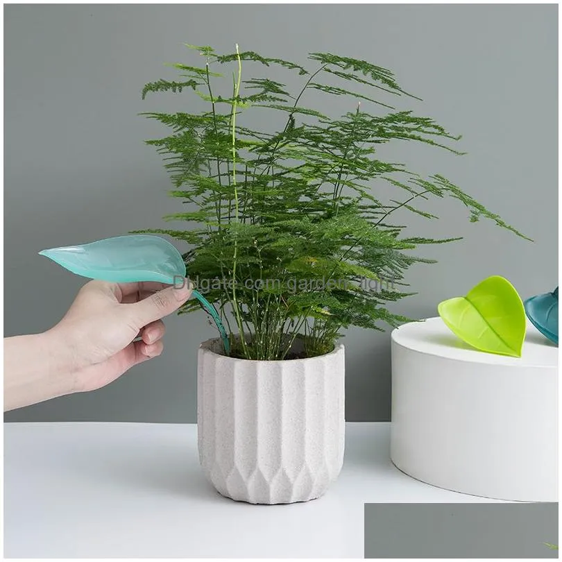 plant pot watering funnels leaf shape plant watering devices for indoor and outdoor plants flower waterer garden supplies