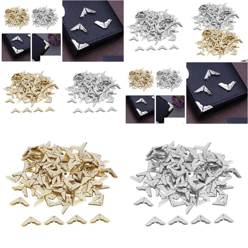 Craft Tools Craft Tools 100Pcs Tone Scrapbooking Corner Protectors Card File Menu Metal Book Home Garden Arts, Crafts Gifts Dhigc