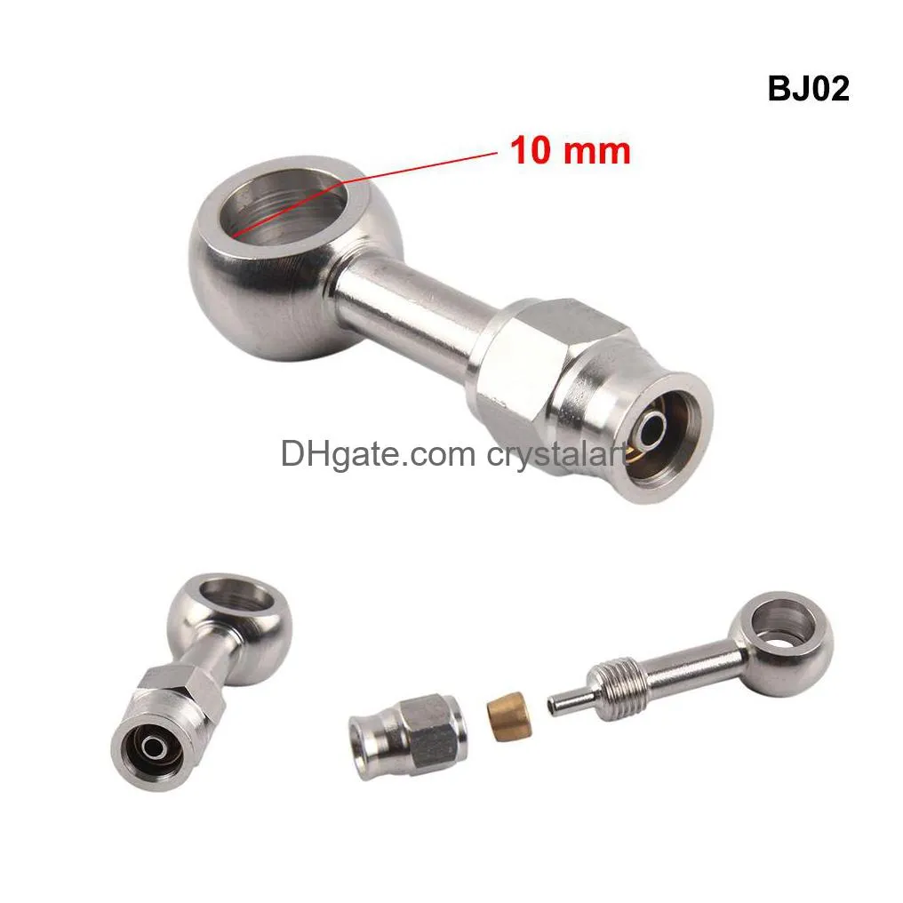 1Pc Stainless Steel An3 To An -3 Straight Brake Swivel Hose Ends Car Fitting Kits