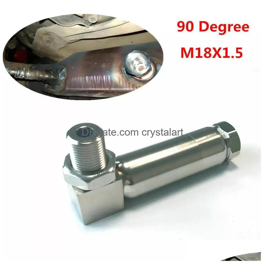 90 Degree Oxygen Sensor Angled Adapter Mini Catalytic Converter Check Engine Light Cel Fix O2 Spacer