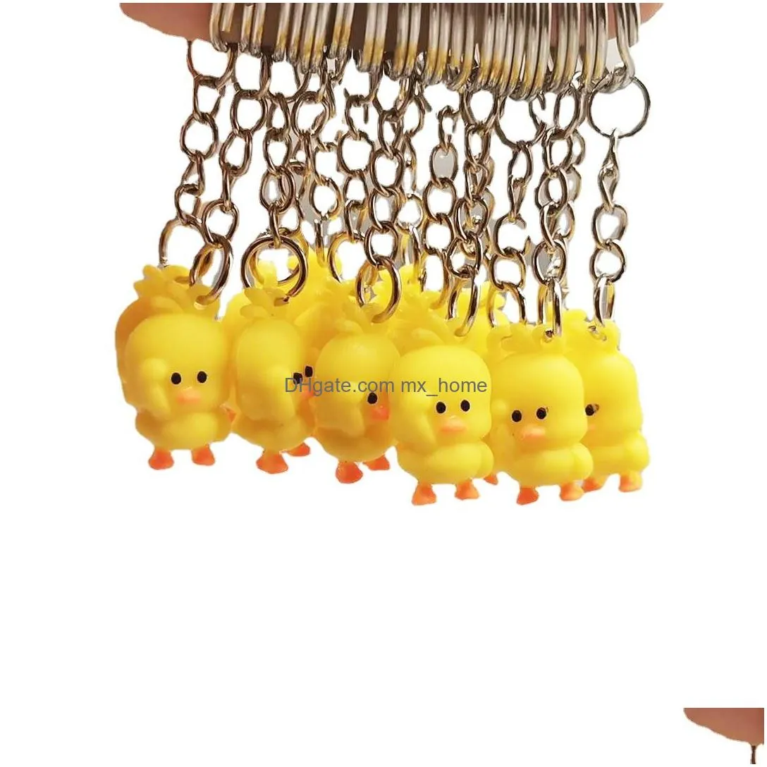 the same net red duckling key chain mini 2.5cm duckling keychain accessories gift wholesale