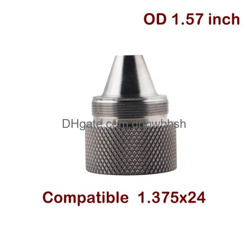 1.375x24 titanium end cap screw cups baffle adpater 1/2x28 5/8x24 thread mount for car oil solvent cleaning tube filter kit