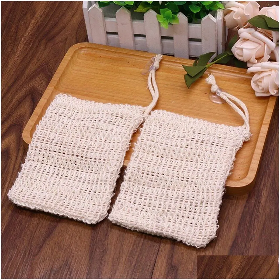 Other Bath & Toilet Supplies 9X14Cm Making Bubbles Soap Bag Saver Sack Pouch Storage Dstring Holder Skin Surface Cleaning Bath Supplie Dhlcg