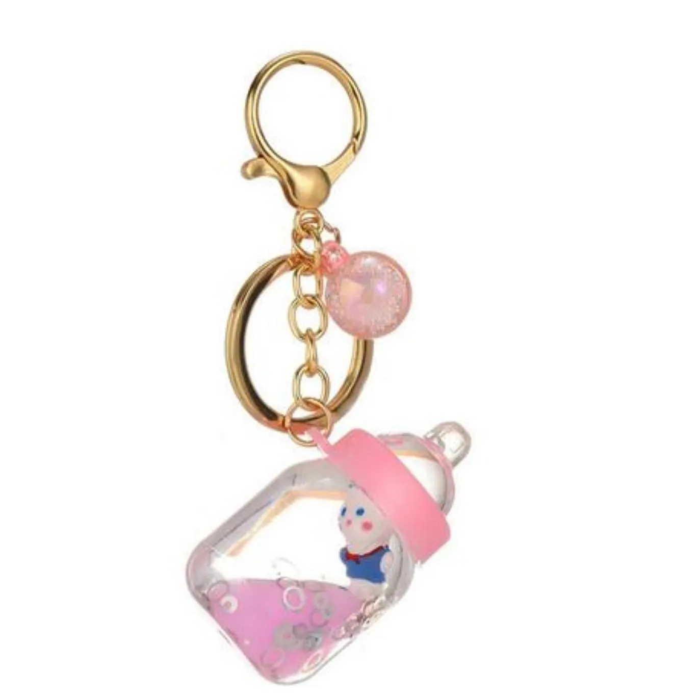 key rings jewelry fashion bling rhinestone medical nurse baby bottle yoyo id holder red enamel love heart shape nursing retractable badge