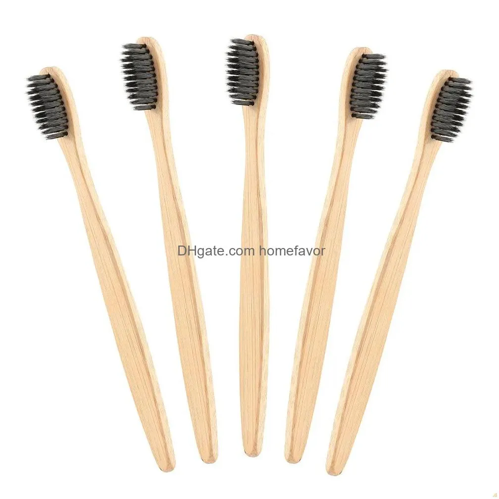  style bamboo toothbrush 10 pack with box travel set disposable el use biodegradable eco friendly classic