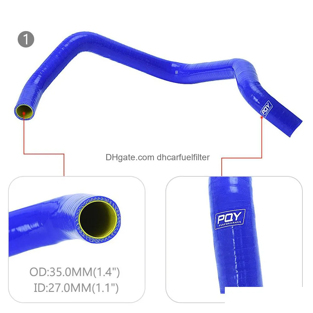 6 pcs silicone radiator coolant hose silicone hoses kit for honda civic sohc d15 d16 eg ek 92-00 blue and yellow pqy-lx1303c-qy