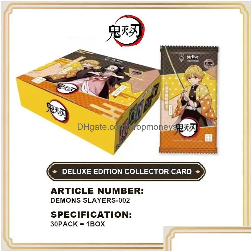 2023 Original Demons Slayers Collection Card Tcg Game Collectors Edition Collector Cards Table Toys For Family Children Christmas Gift