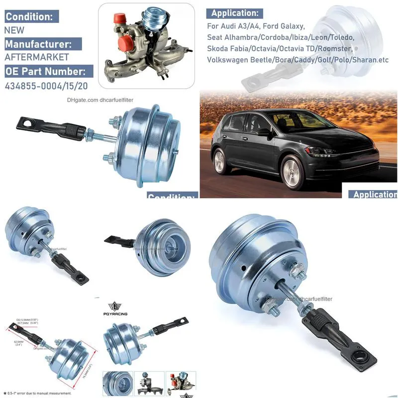 Centrifugal Turbocharger Wastegate Actuator GT1749V For Volkswagen