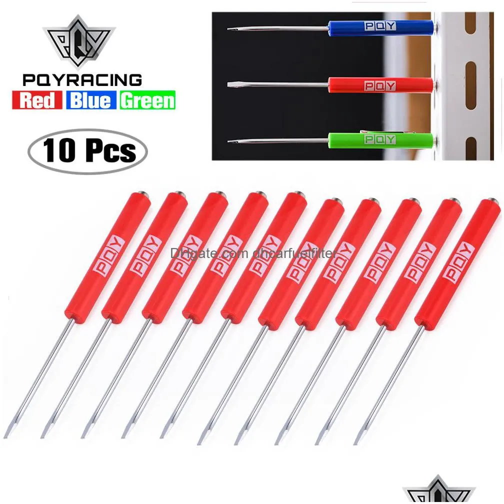 10pcs mini tops and pocket clips pocket screwdriver strong magnetic slotted screwdriver gj001-qy