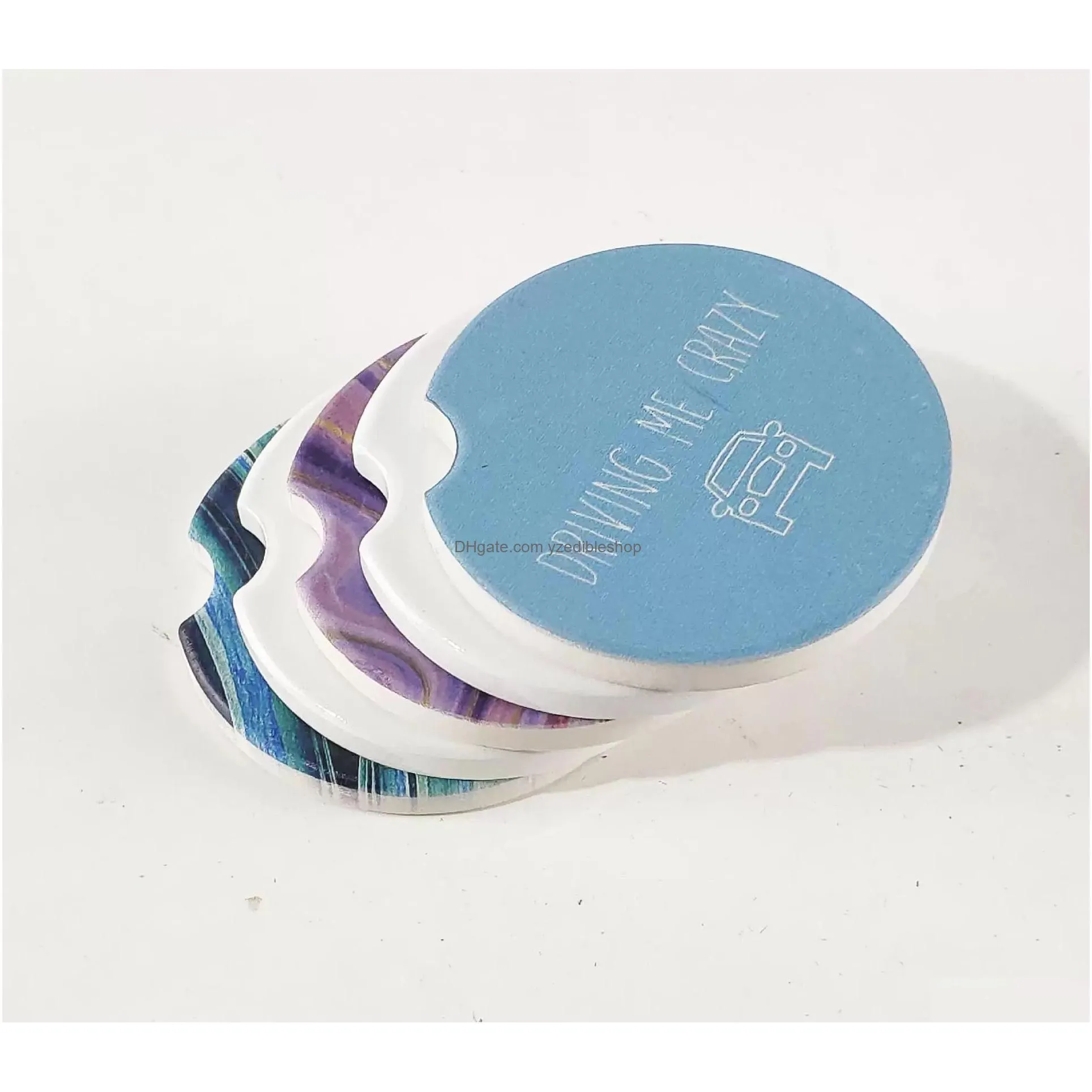 sublimation blank car ceramics coasters 66x66cm transfer printing coaster blank consumables materials fast6501265