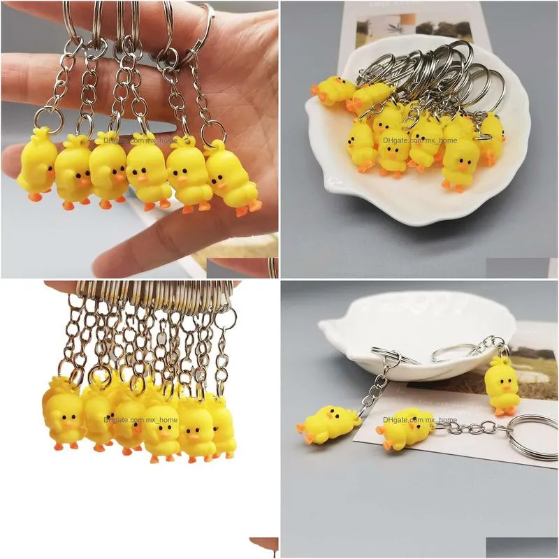 the same net red duckling key chain mini 2.5cm duckling keychain accessories gift wholesale