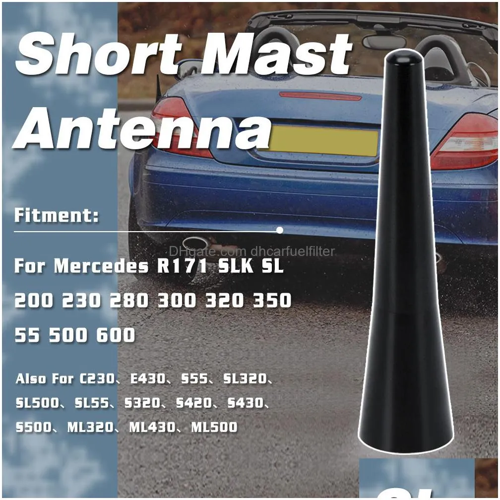 decorative short mast antenna for mercedes r171 slk sl 200 230 280 300 320 350 55 500 600 pqy-sma01