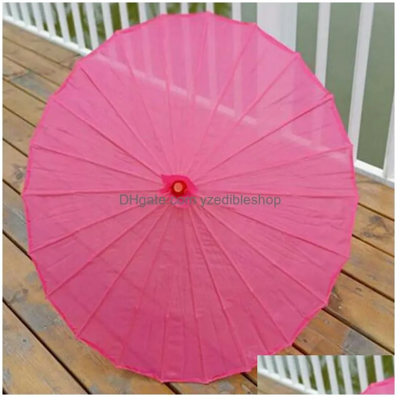 chinese colored umbrella white pink parasols china traditional dance color parasol japanese silk wedding props6559729