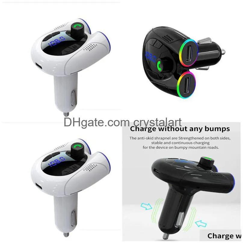 Car Mp3 Bt Player Card G68 Hands- Call Usb C Port Mobile Phone Charging Fm Transmitter