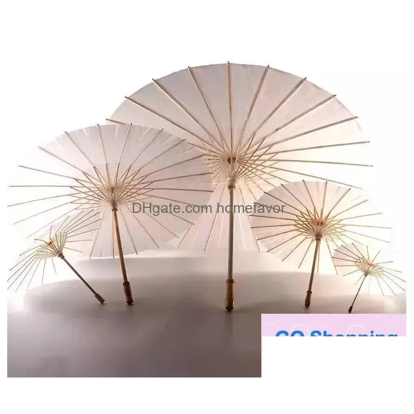 top diameter bridal wedding parasols white paper umbrellas beauty items chinese mini craft umbrella 60cm 60pcs