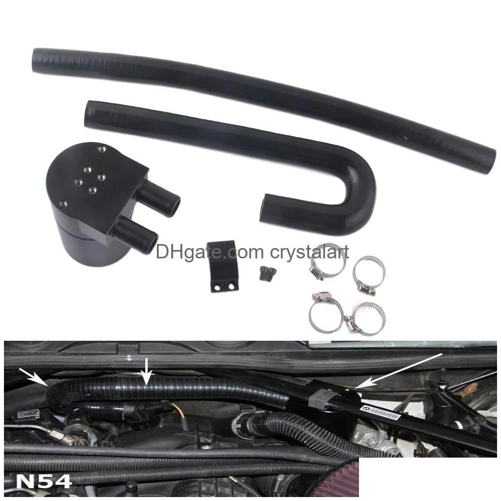 Aluminum Alloy Reservior Oil Catch Can Tank With Radiator Hose For N54 335I 135I E90 E92 E82 2006-2010