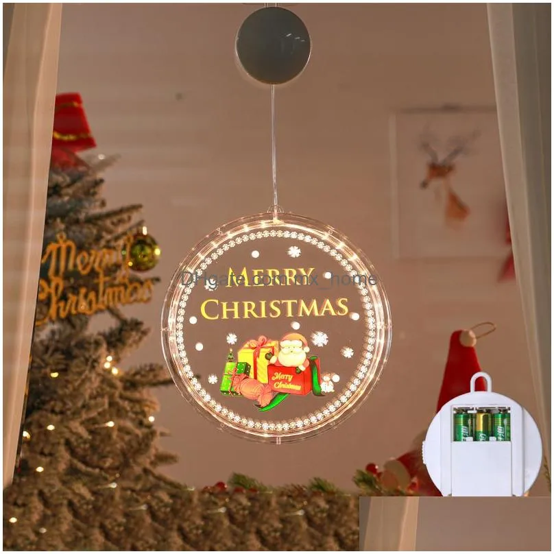 christmas led suction cup hanging lights with design window decoration lights festive atmosphere small colored lights