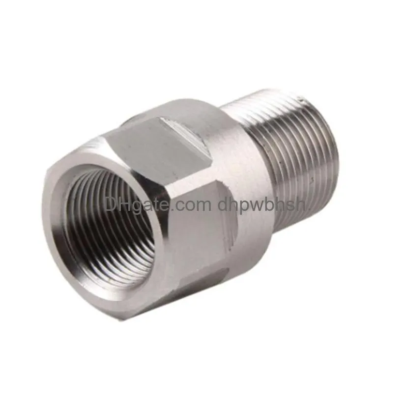 stainless steel thread adapter 1/2-28 m14x1 m15x1 to 5/8-24 for muzzle brake barrel