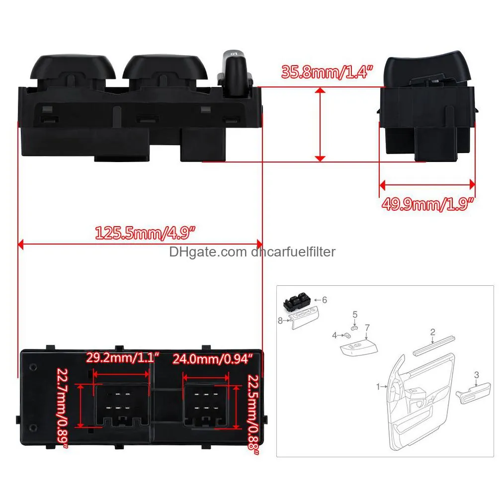 electric power window master control switch button console for 01-03 ford explorer sport-tracnot explorer1l5z14529ab pqy-kg03