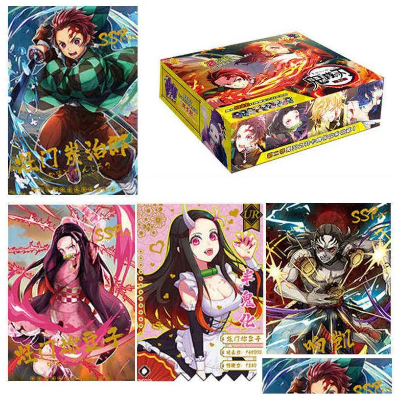 2023 original demons slayers collection card tcg game collectors edition collector card cards table toys for family children christmas gift