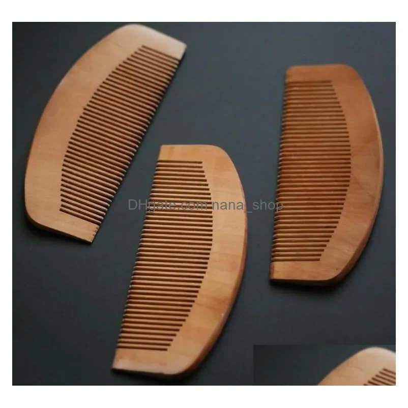 80pcs no logo 13cm handmade peach anti static hair comb for women male static natural6338005