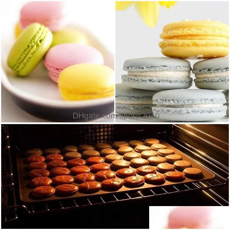 baking moulds 4830 holes nonstick silicone macaron macaroon pastry oven mould sheet mat diy mold useful tools diy cake bakeware 230923