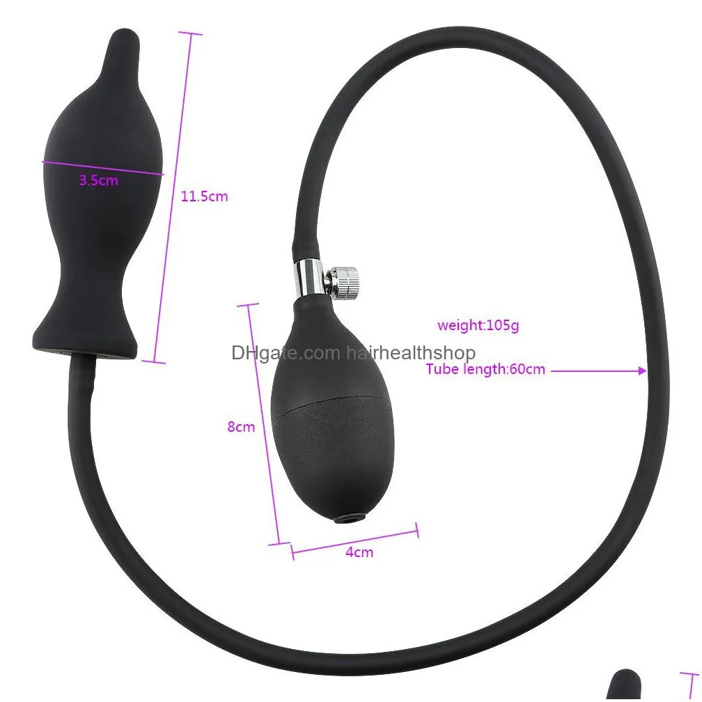 oversized silicone anal plug inflate butt expandable dilator airfilled large pump dildo for women men gays 2107206280358