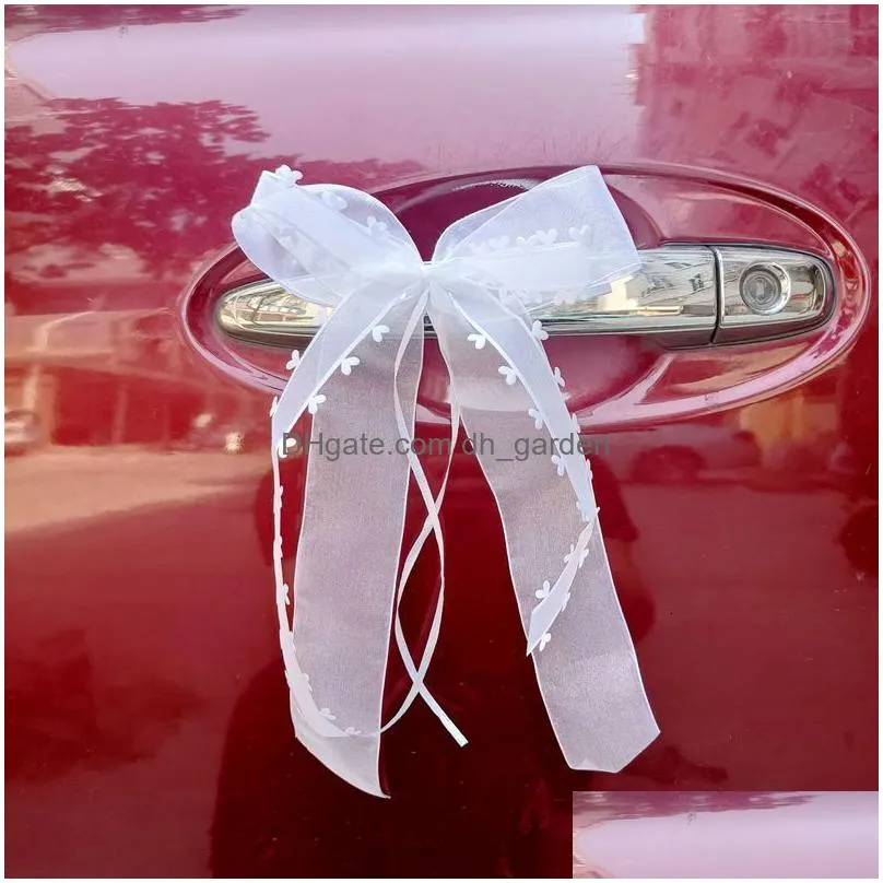 Other Event & Party Supplies Other Event Party Supplies 30Pcs/Set Wedding Bowknots Gift Wrap Ribbon Bows Car Bowknot Christm Dhgarden Dh8Zo