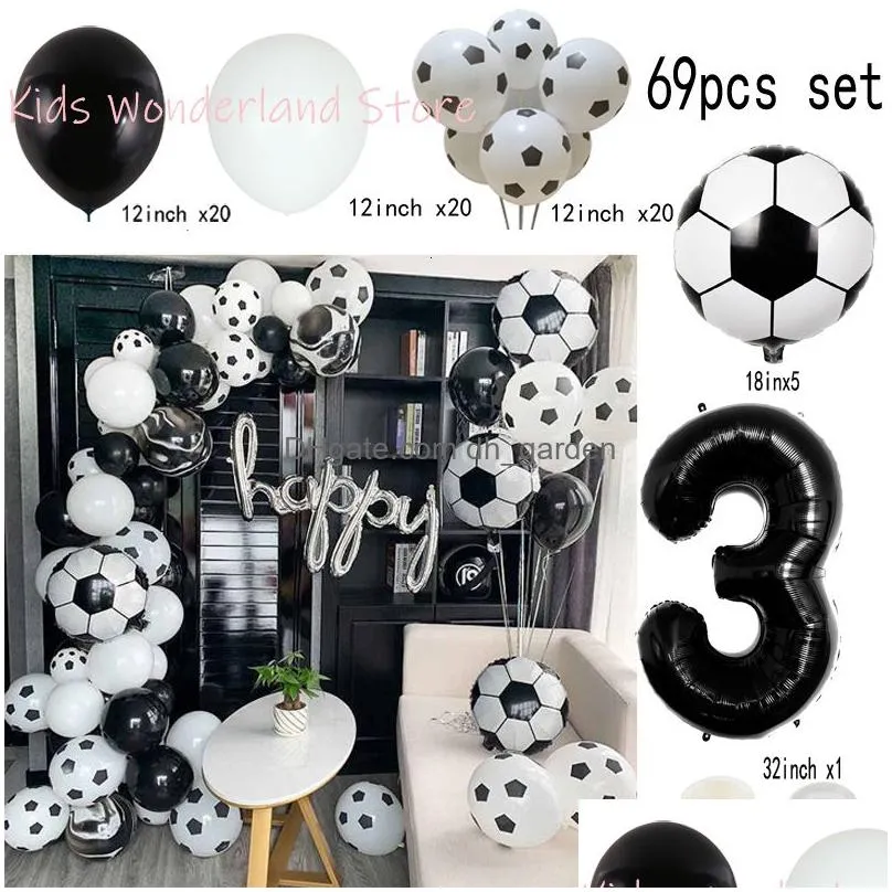 Other Event & Party Supplies Other Event Party Supplies Soccer Balloons Arch Garland Kit Birthday Foil Latex Balloon For Foo Dhgarden Dhrhd