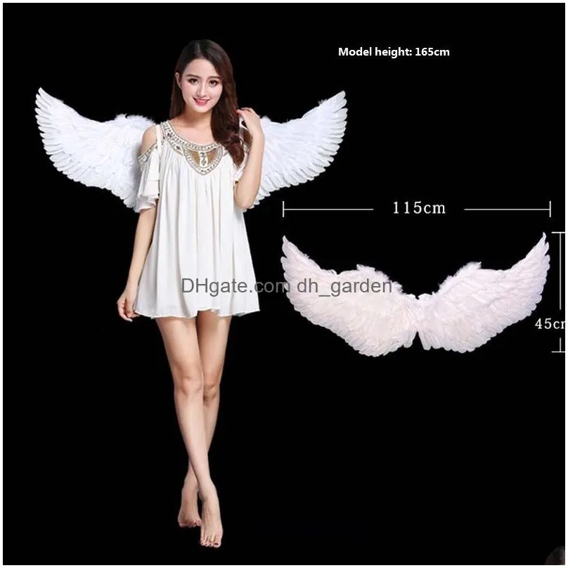 Other Event & Party Supplies Other Event Party Supplies 1Pcs Women Girl Angel Feather Wing Show Fairy Costume Cosplay Props Dhgarden Dhbvu
