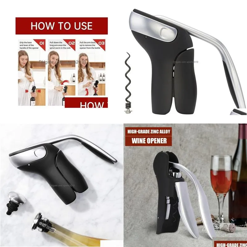 mintiml vertical lever corkscrew bottle openers foil cutter wine tool set cork drill lifter kit wine opener bar lever corkscrew 201201