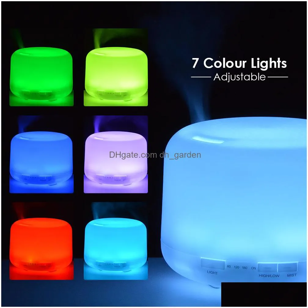 Essential Oils Diffusers Essential Oils Diffusers Air Humidifier Oil 300Ml 500Ml 1000Ml With Lights Remote Control Trasound Dhgarden Dhfoa