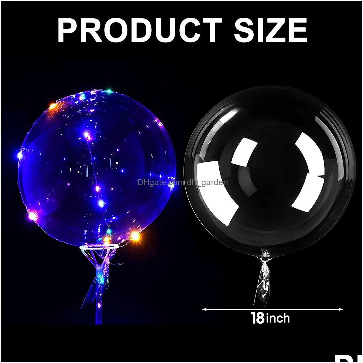 Other Event & Party Supplies Other Event Party Supplies 10Pcs Led Light Up Bobo Balloons Helium Glow Bubble Flashing Balloon Dhgarden Dhj1A