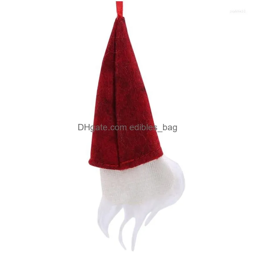 christmas decorations faceless doll santa pendant decoration year party wine bottle set cover tree ornaments