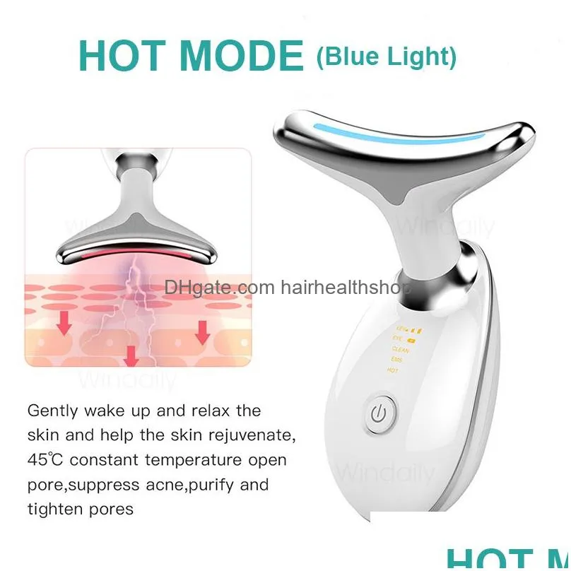 face care devices neck beauty device led pon therapy skin tighten reduce double chin anti wrinkle remove lifting massager tools