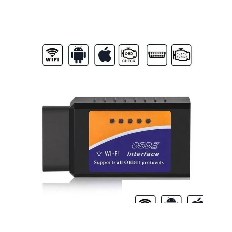 elm327 v1.5 bluetooth/wifi obd2 scanner v1.5 elm 327 pic18f25k80 auto diagnostic tool obdii for android/ios/pc/tablet pk icar2