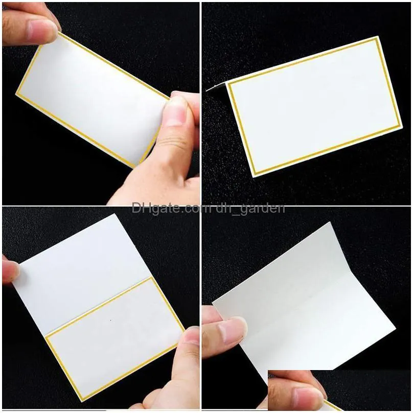 Greeting Cards Greeting Cards 120Pcs Place Wedding Party Decoration Table Decor Name Mes Event Supplies Seating 221114 Home Dhgarden Dhbn1
