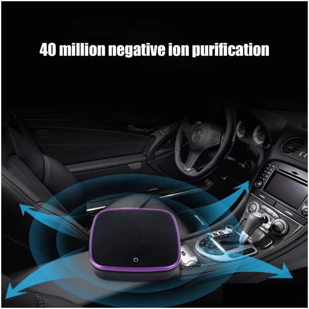 2020 car air cleaner pm2.5 air filter purifier negative ion oxygen bar formaldehyde odour remover intelligent touch control