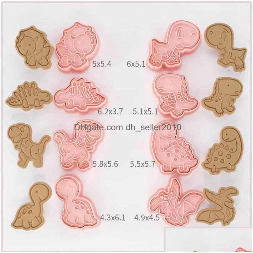 baking moulds 8pcset cookie cutter stamp cat shape mold pastry for biscuits animal run kingdom type cake decor cookie cutters 230923