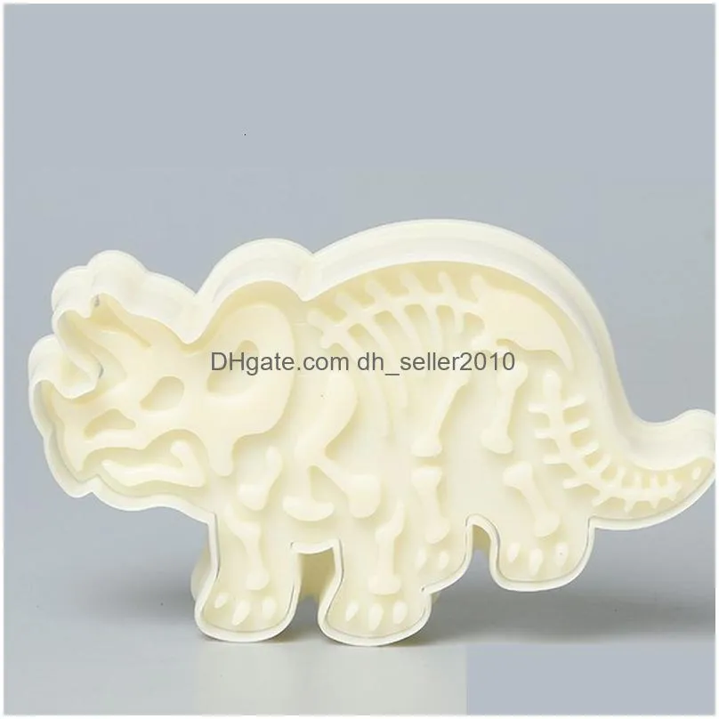 baking moulds 3d dinosaur cookie cutters mold biscuit embossing mould sugarcraft dessert silicone for sop cake decor tool 230923