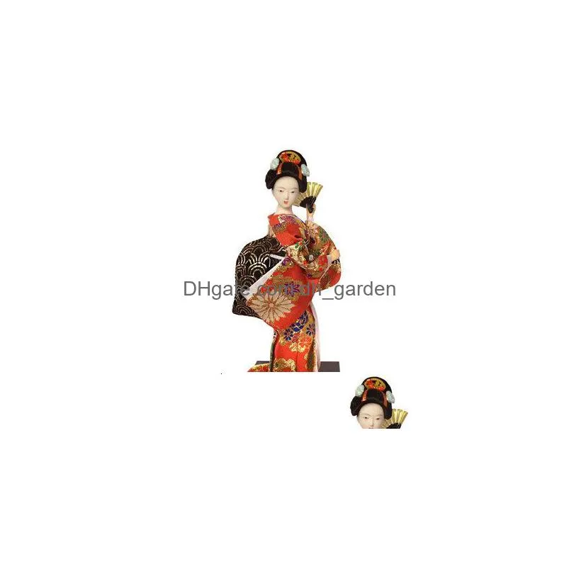 Decorative Objects & Figurines Decorative Objects Figurines 25Cm Kawaii Statuette Japanese Geisha Dolls Kimono Belle Girl La Dhgarden Dhevk