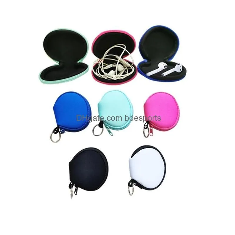  multifunction neoprene small coin purse coin purse face mask holder for earphone bags zipper change purse zipper coin pouch with