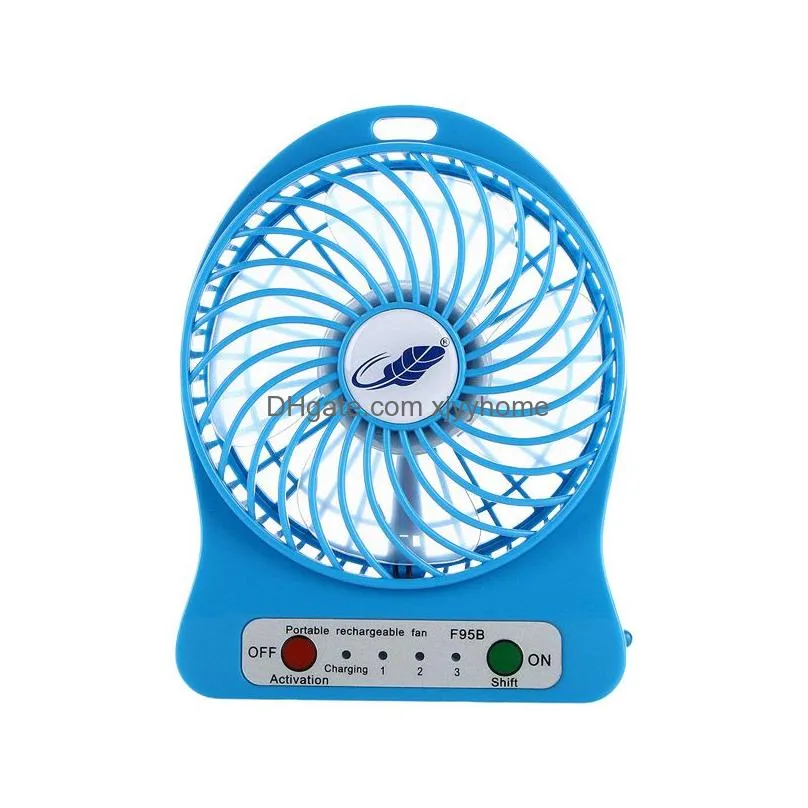 Other Home & Garden Mini Protable Rechargeable Fan Usb Charging Student Dormitory Cooling Level 3 Wind F95B Home Garden Dhjo0